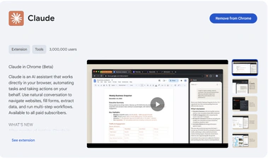 Claude in Chrome browser extension