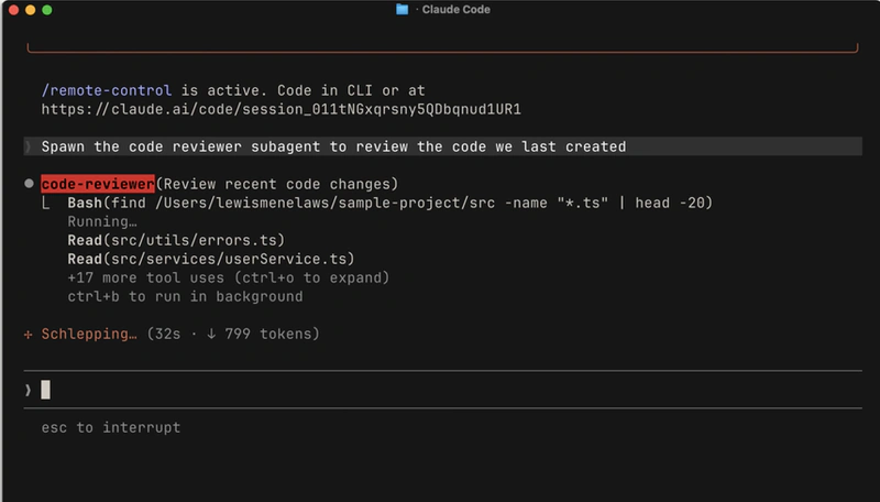 Spawning a code-reviewer subagent in Claude Code